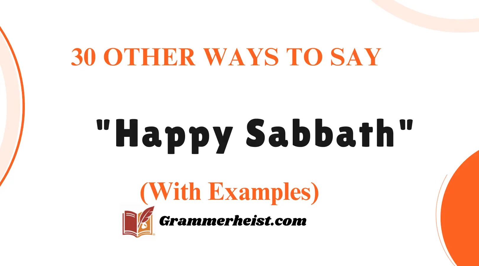 "Happy Sabbath"