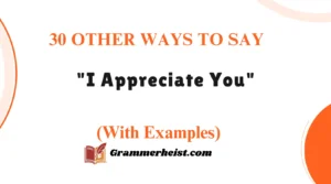 Other Ways to Say "I Appreciate You"