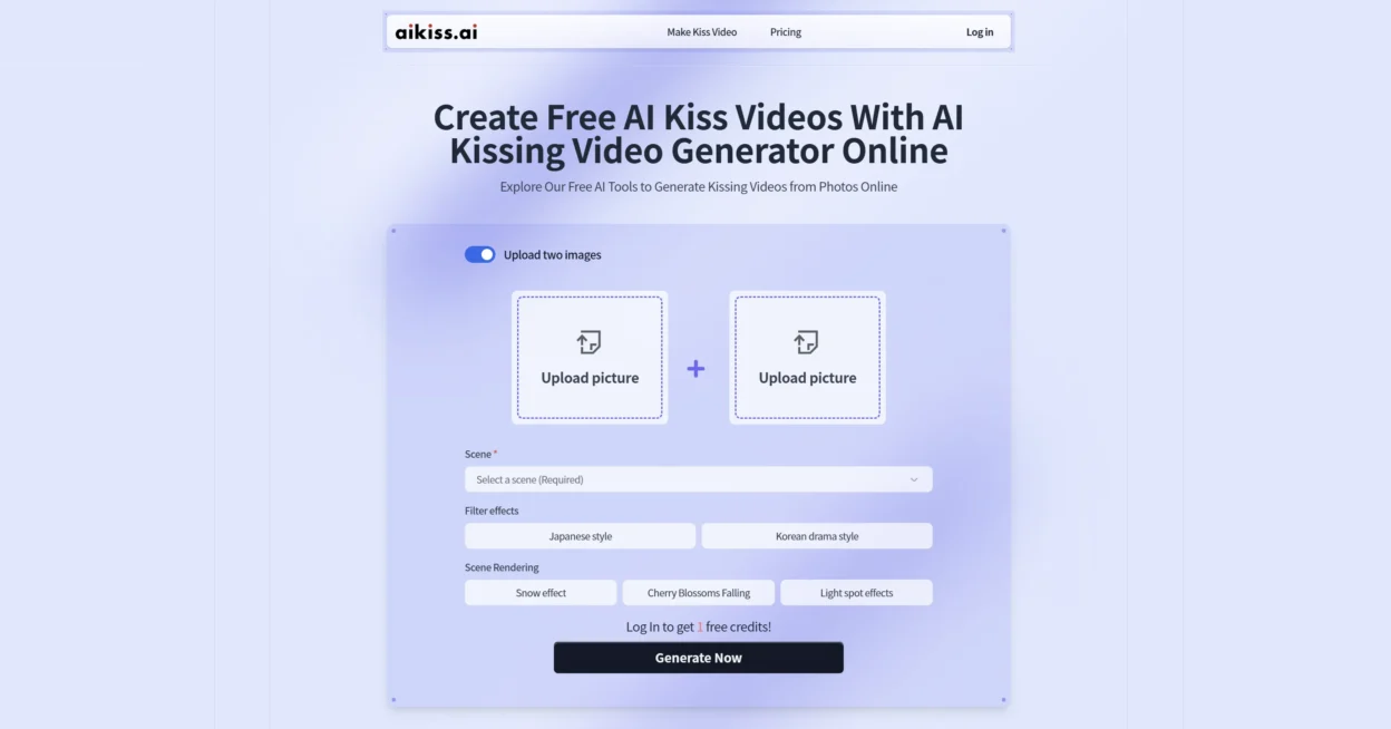 Transform Your Photos into Magical Kissing Videos